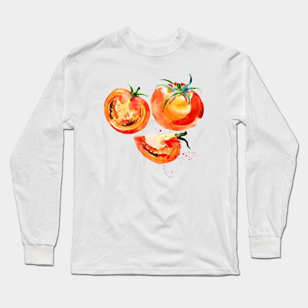 Tomato Vegetable-Vegetable Lover Long Sleeve T-Shirt by HobbyAndArt